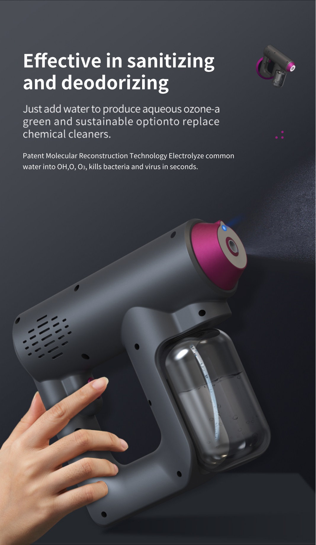 Active Water Power Sprayer - Mobilny sprayer aktywnej wody do większych powierzchni - obrazek 10