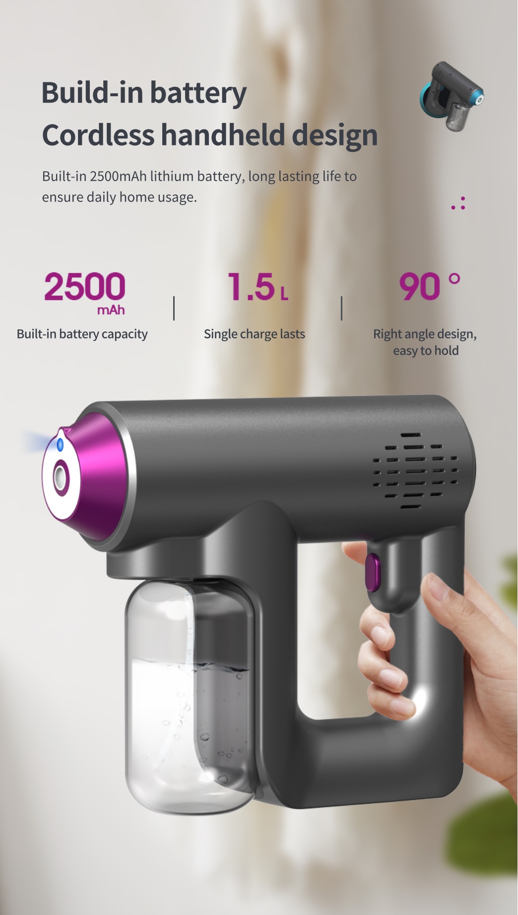 Active Water Power Sprayer - Mobilny sprayer aktywnej wody do większych powierzchni - obrazek 14